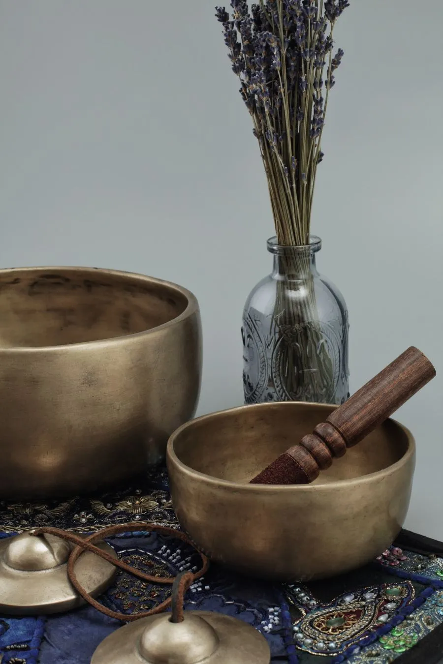 Tibetan singing bowls used for sound healing